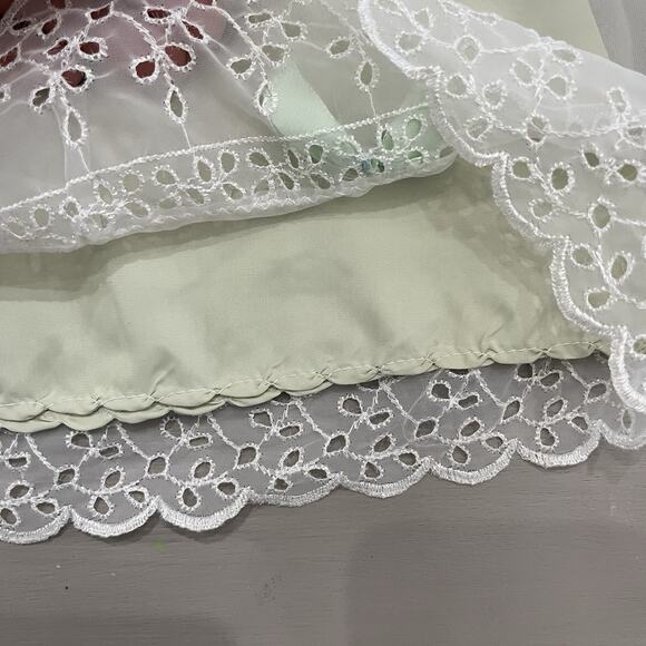 Vintage 1950s Infant Dress by Carol Joy Creations Heirloom Keepsake Green 0-6M - Picture 7 of 9